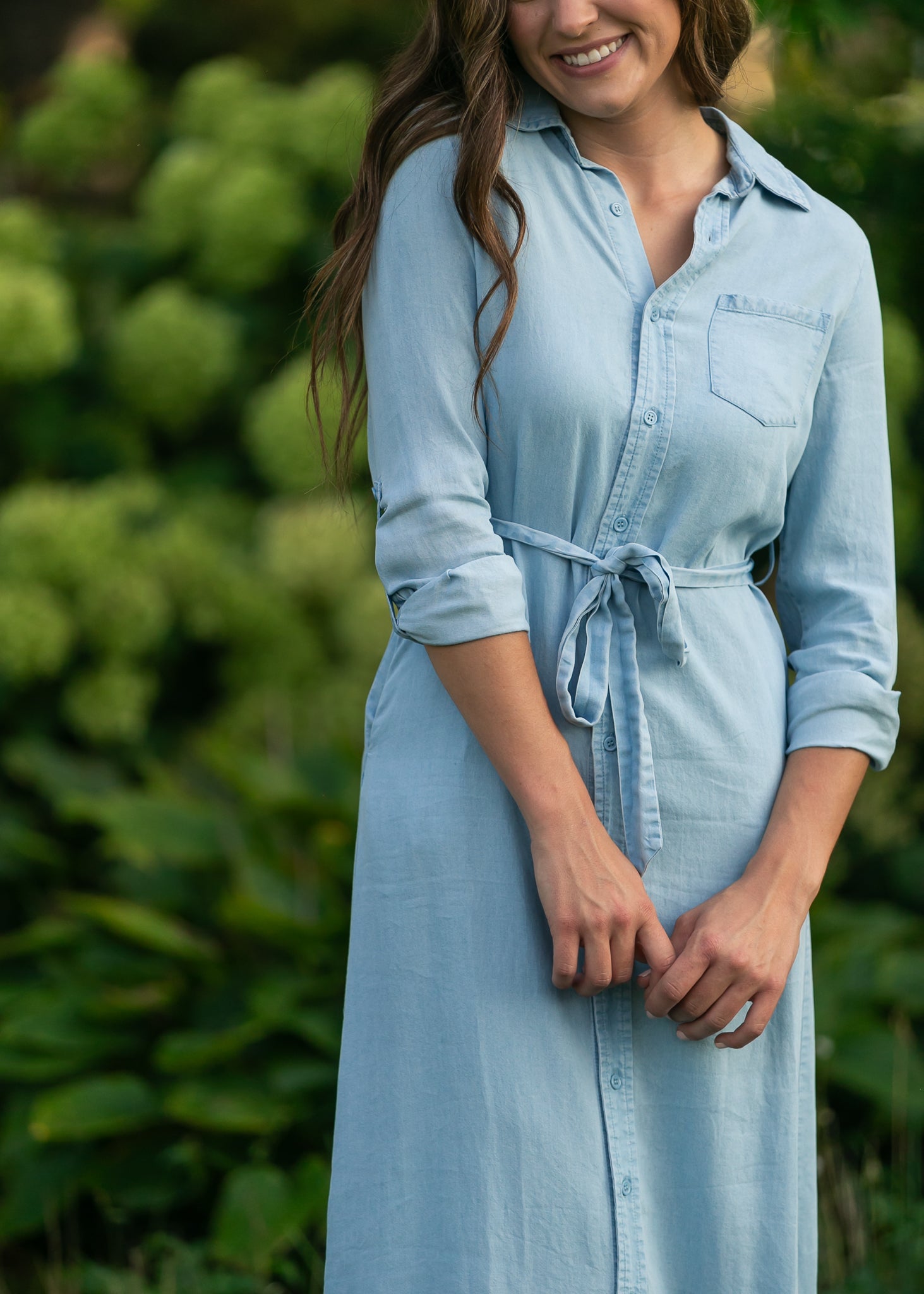 Hazel Chambray Long Sleeve Dress IC Dresses