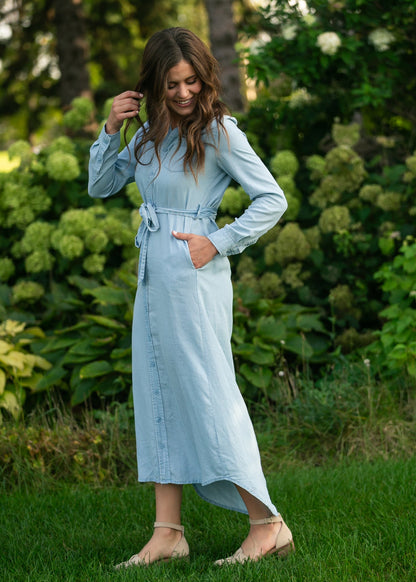 Hazel Chambray Long Sleeve Dress IC Dresses