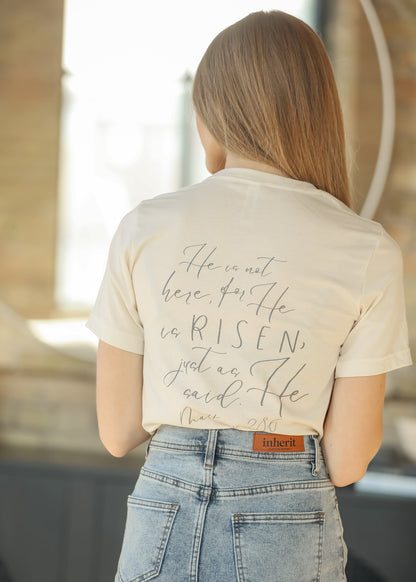 He Is Risen Graphic T-Shirt FF Tops