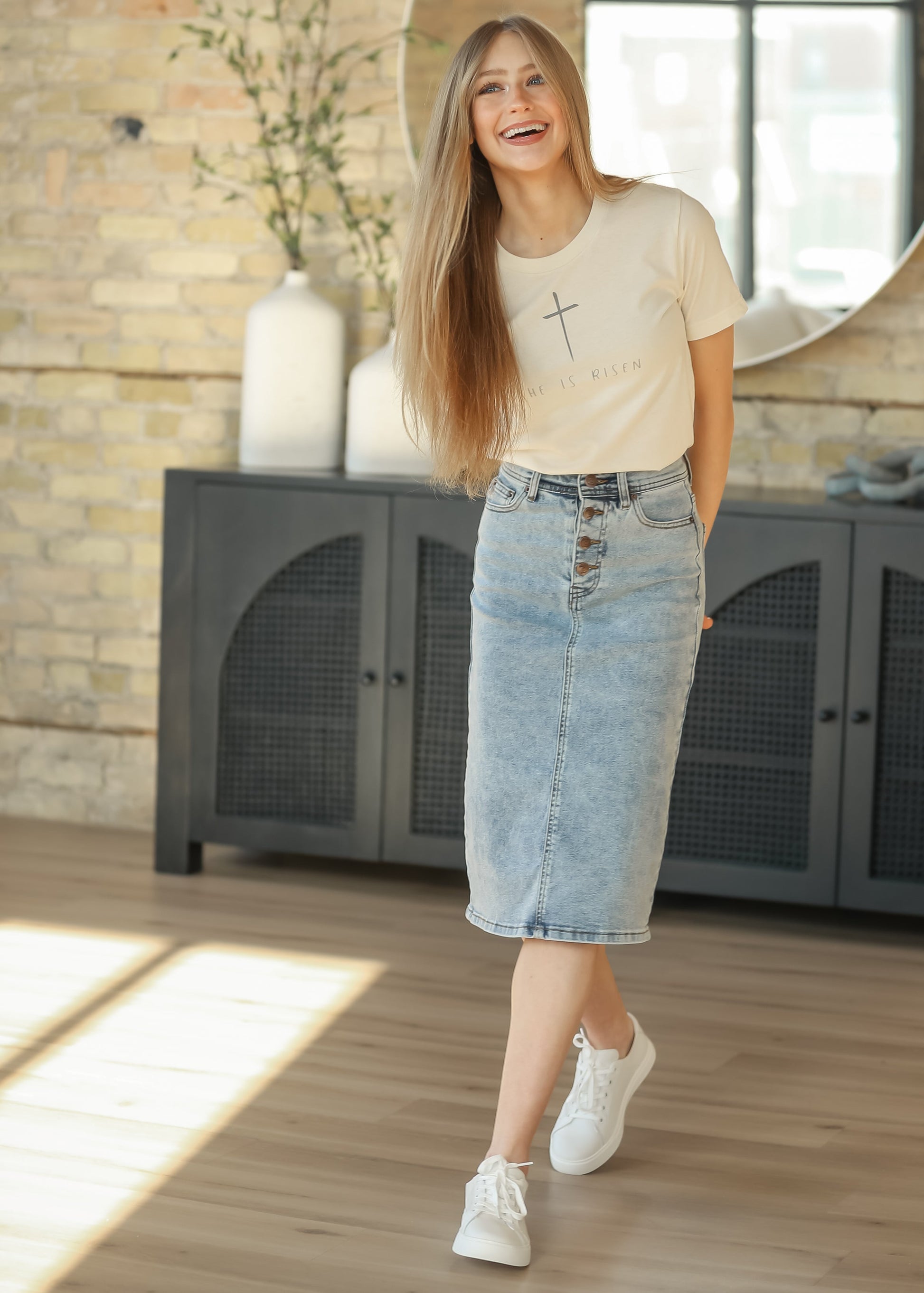 He Is Risen Graphic T-Shirt FF Tops