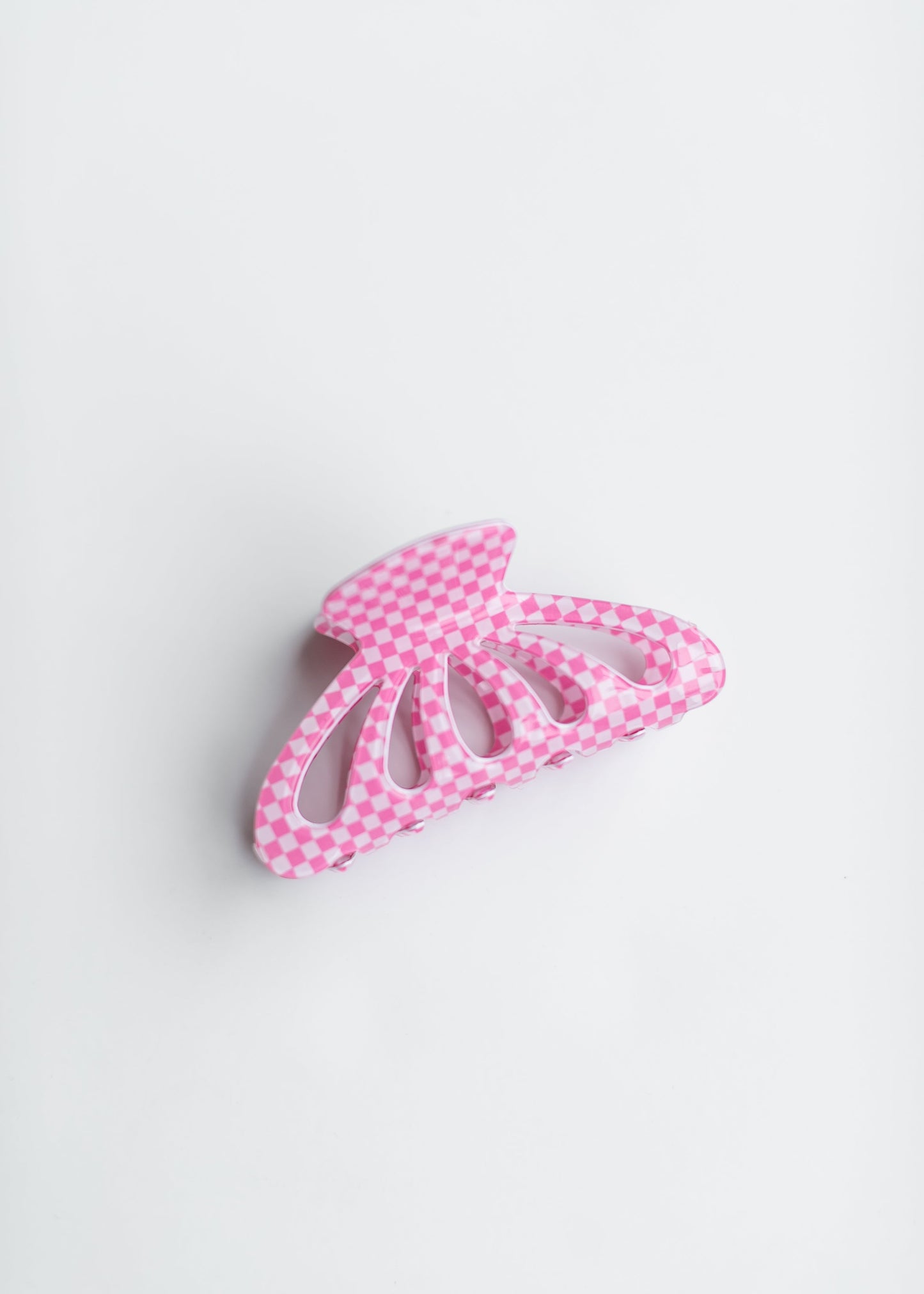 Heart Claw Hair Clilps Accessories Checkered