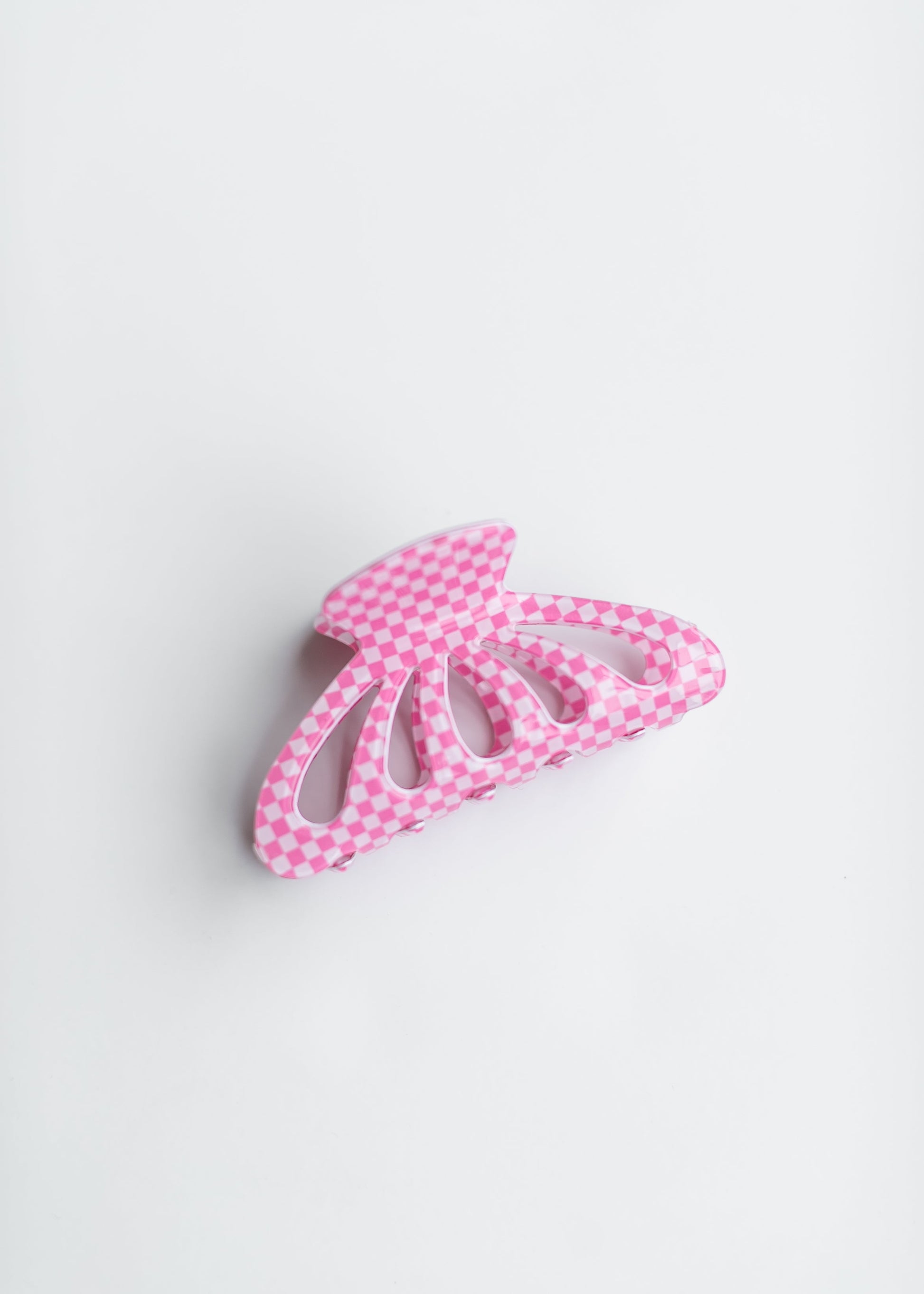 Heart Claw Hair Clilps Accessories Checkered