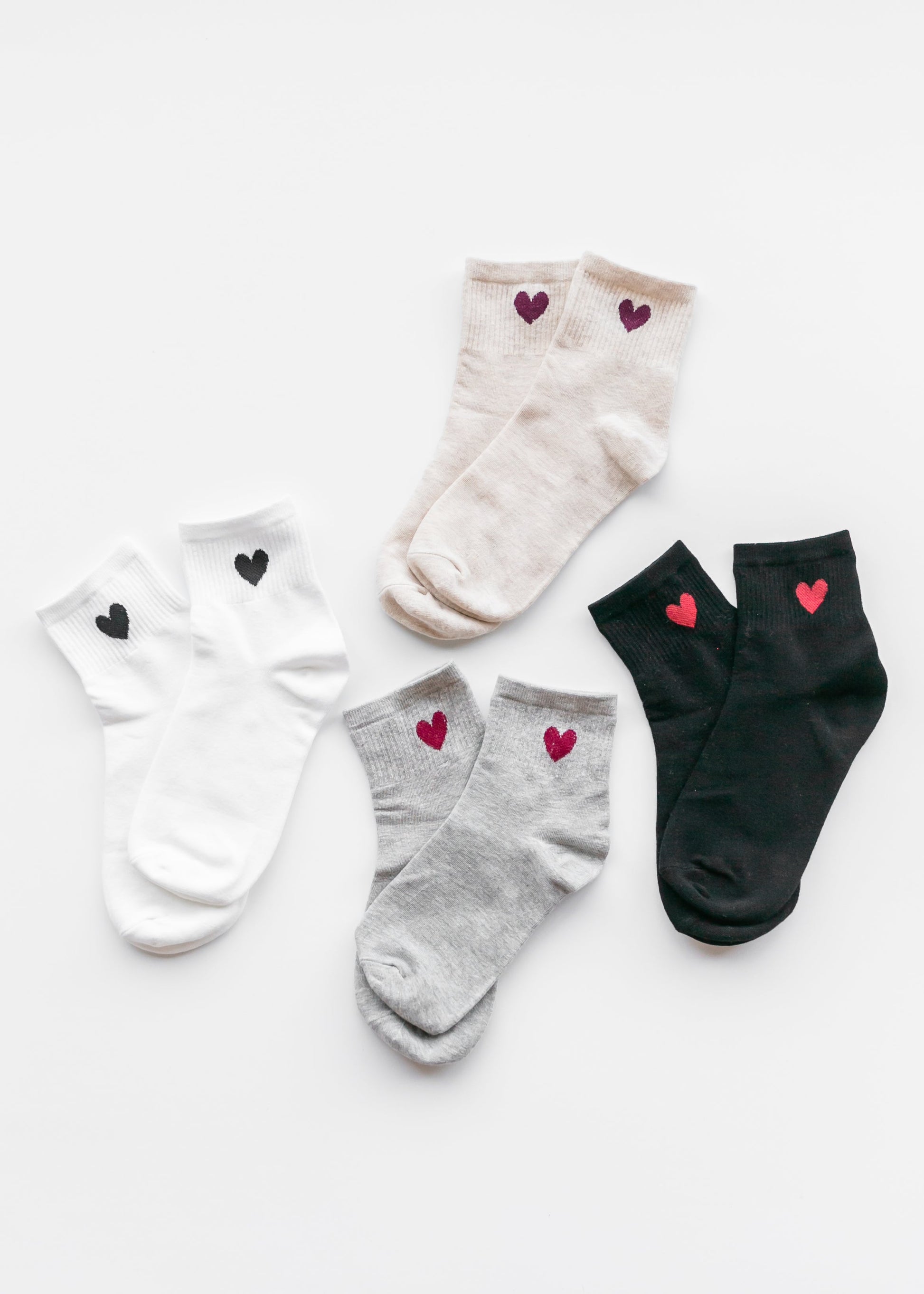 Heart Printed Ankle Socks Accessories
