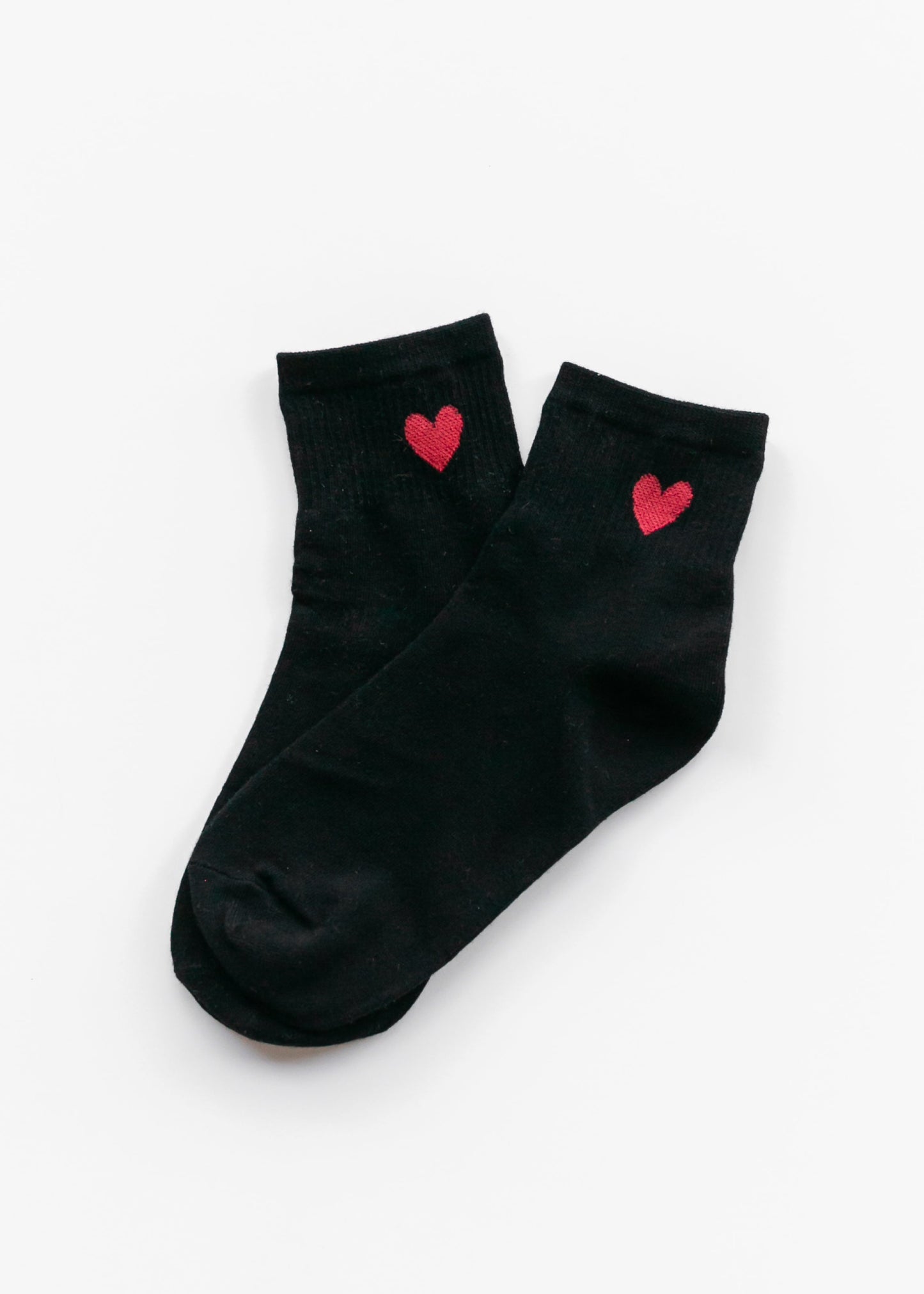 Heart Printed Ankle Socks Accessories Black