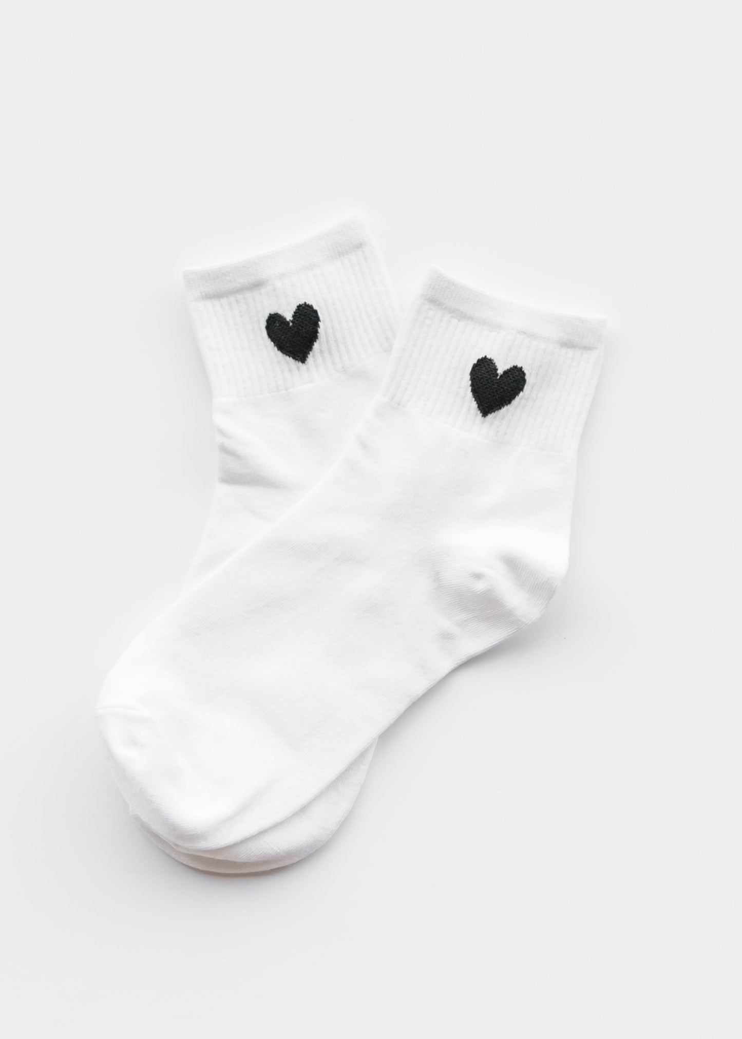 Heart Printed Ankle Socks Accessories White