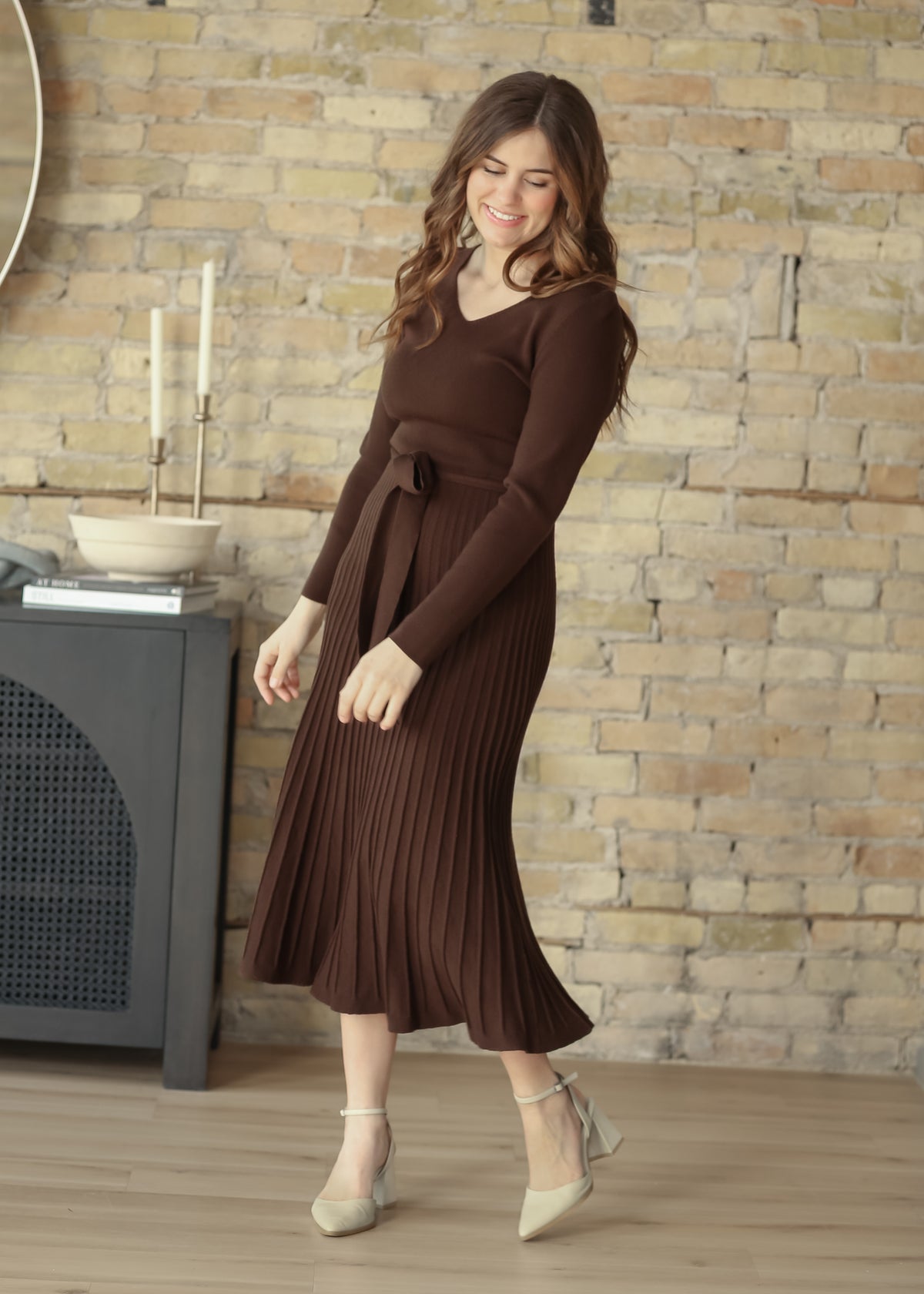 Hearth Chocolate Sweater Midi Dress IC Dresses
