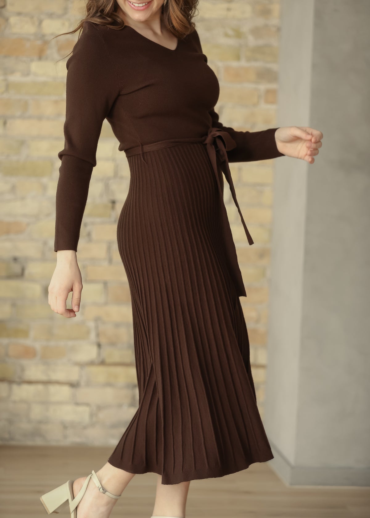 Hearth Chocolate Sweater Midi Dress IC Dresses