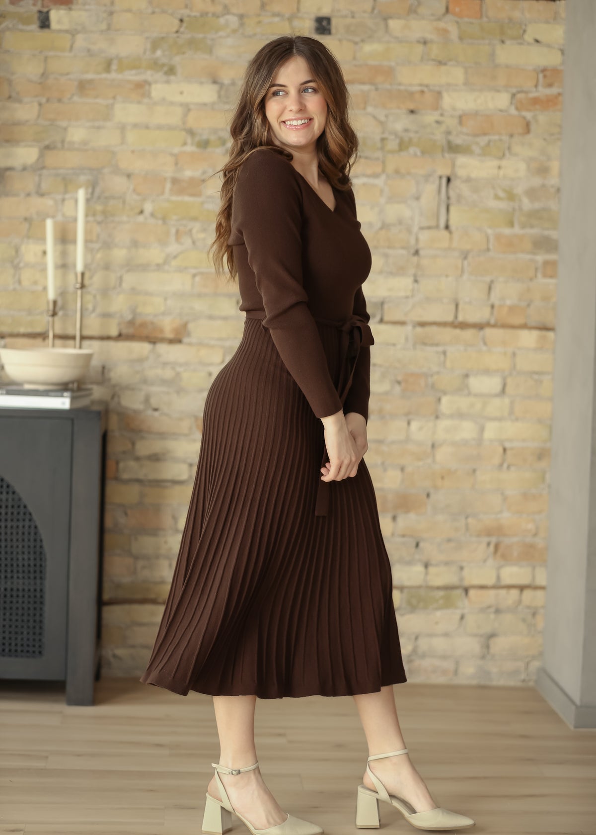 Hearth Chocolate Sweater Midi Dress IC Dresses