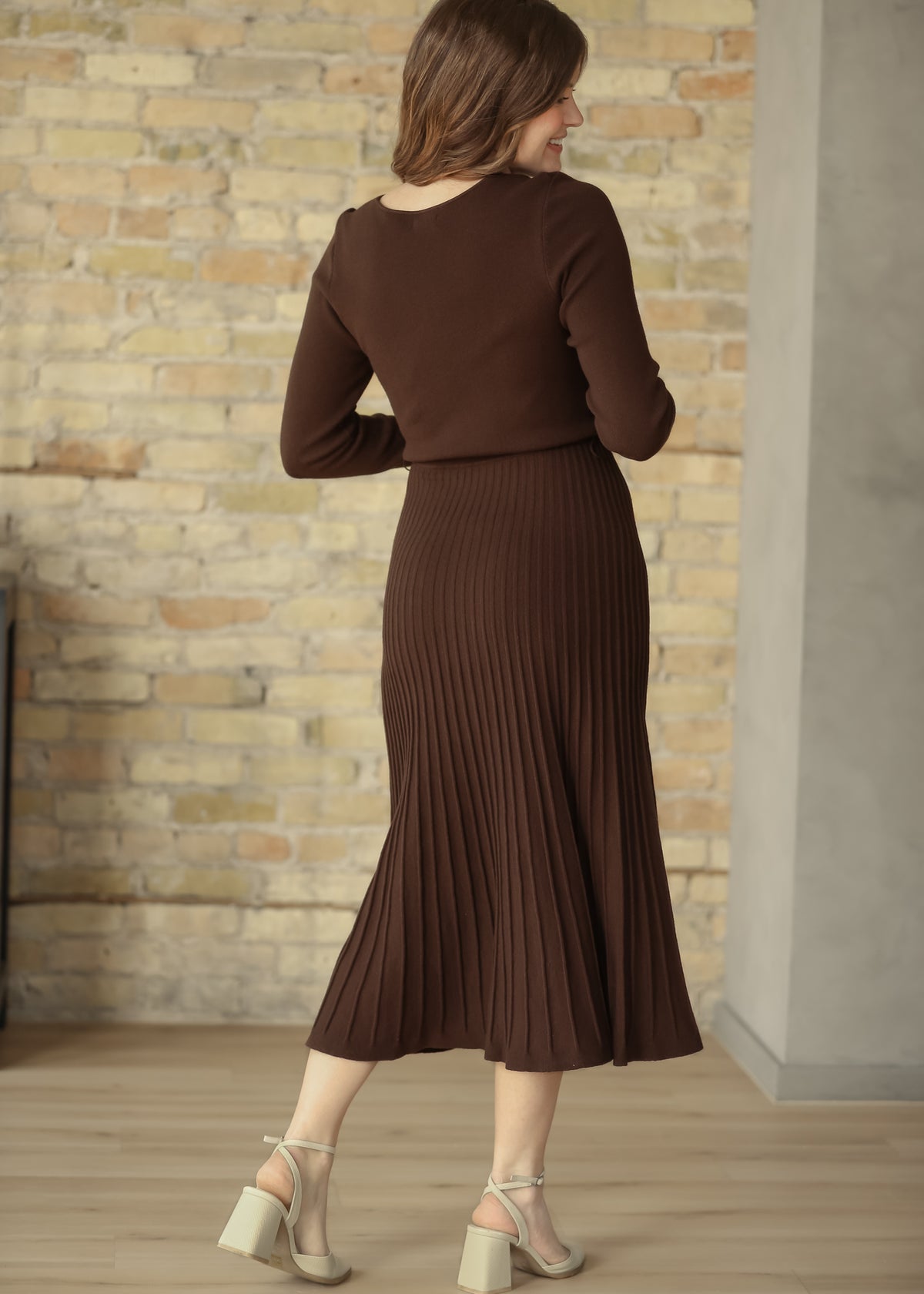 Hearth Chocolate Sweater Midi Dress IC Dresses