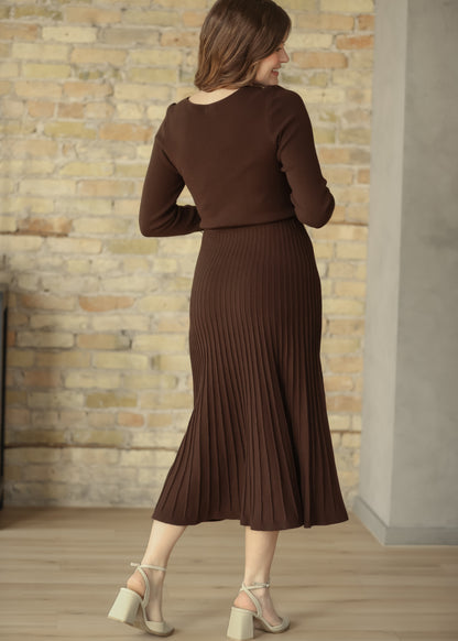 Hearth Chocolate Sweater Midi Dress IC Dresses