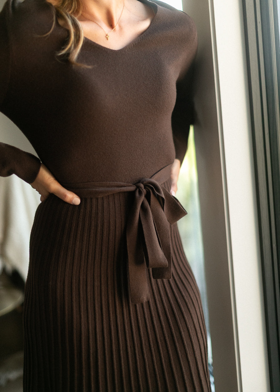 Hearth Chocolate Sweater Midi Dress IC Dresses
