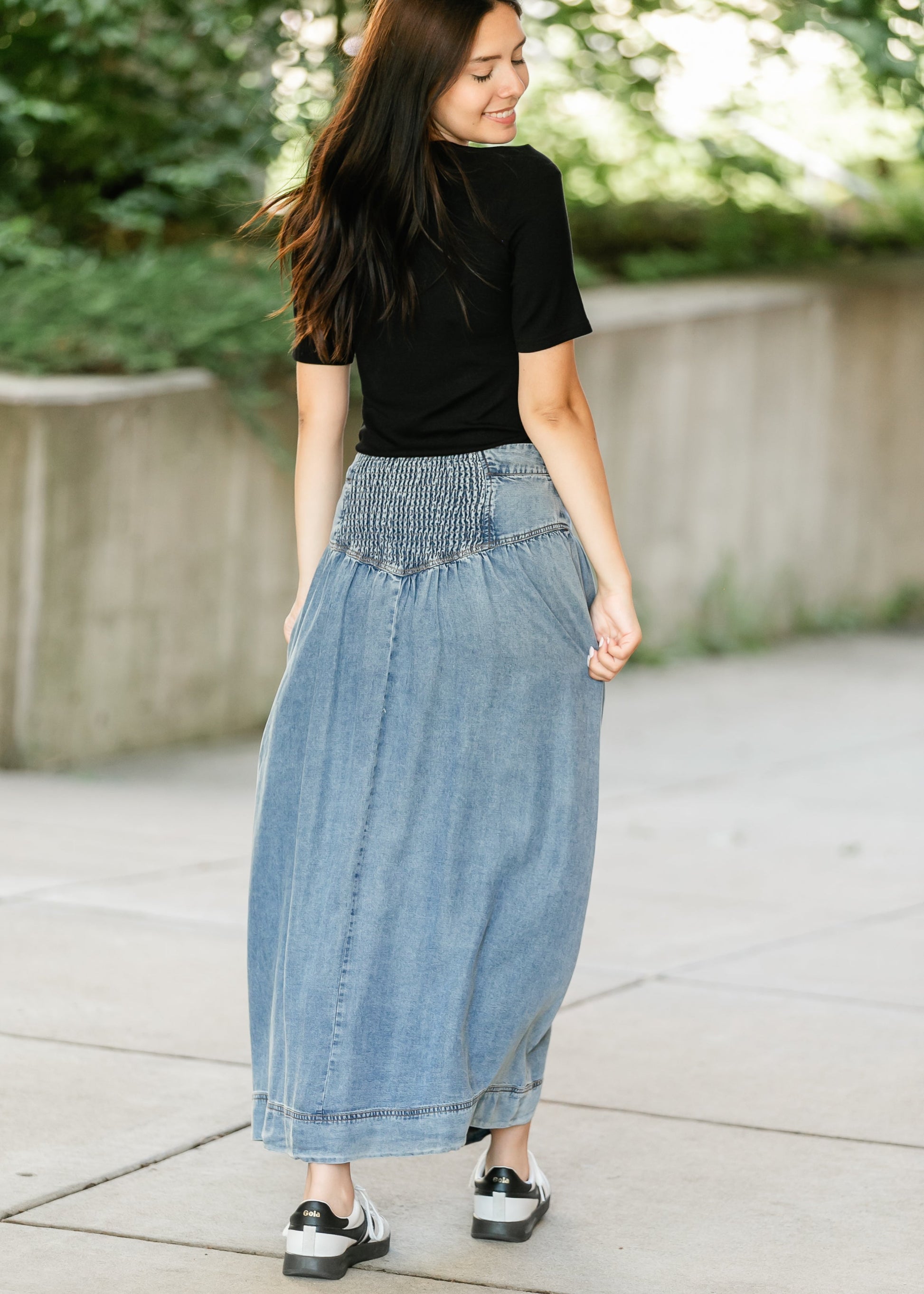 Heartloom® Amela Denim Maxi Skirt FF Skirts