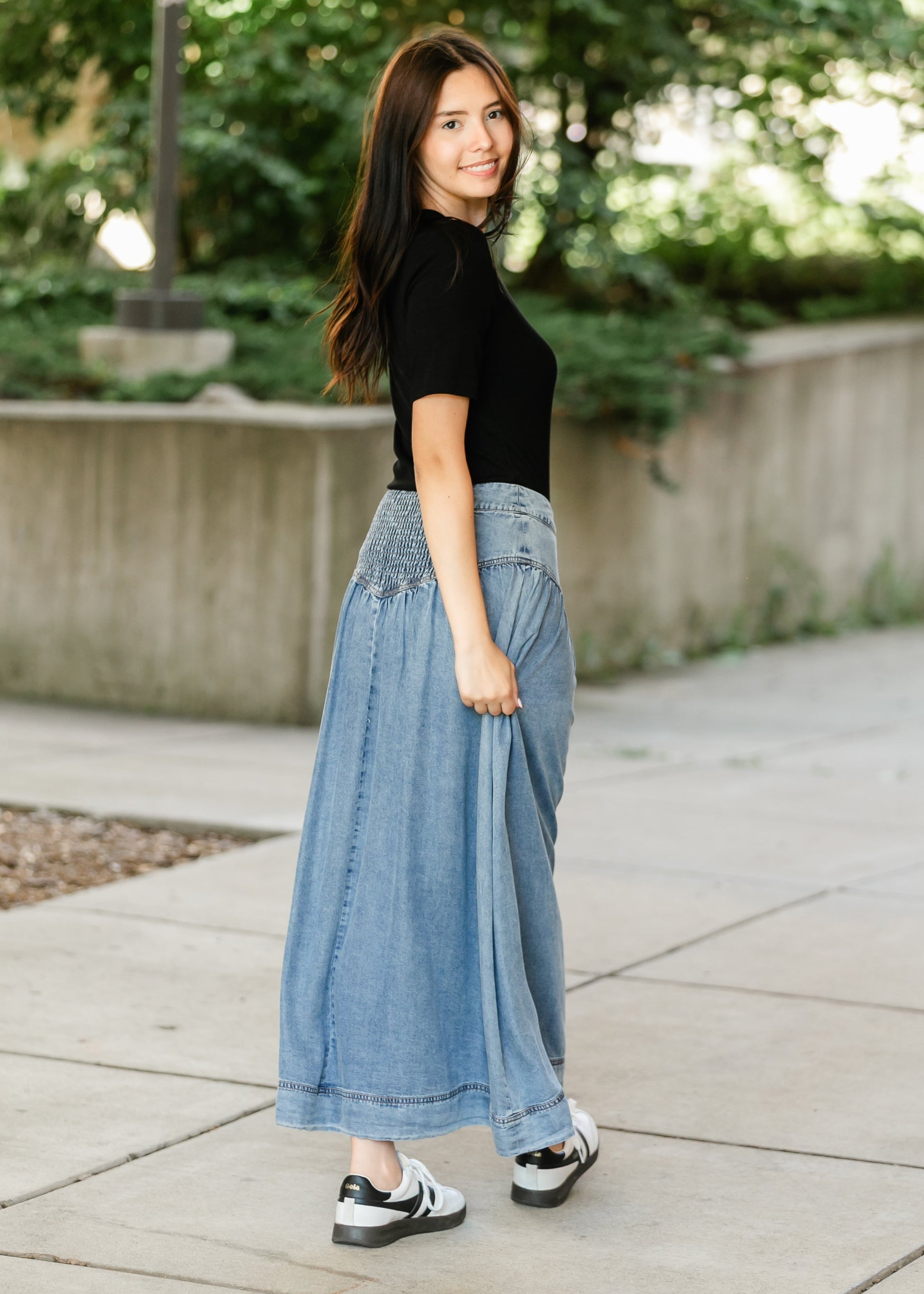 Heartloom® Amela Denim Maxi Skirt FF Skirts