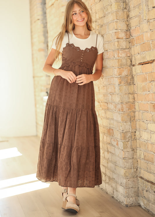Heartloom® Annie Cocoa Sleeveless Dress FF Dresses