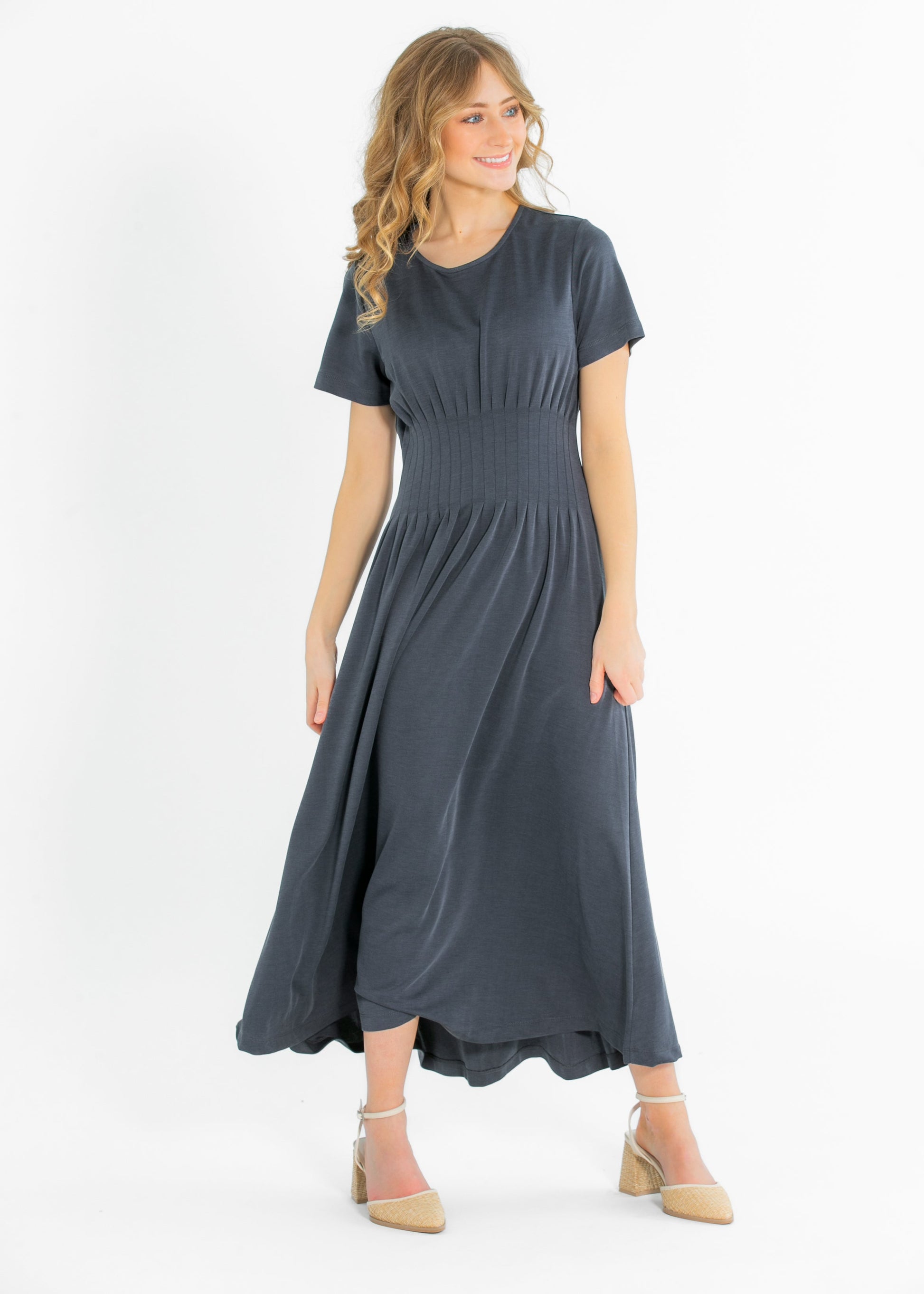 Heartloom® Archie Short Sleeve Jersey Maxi Dress FF Dresses