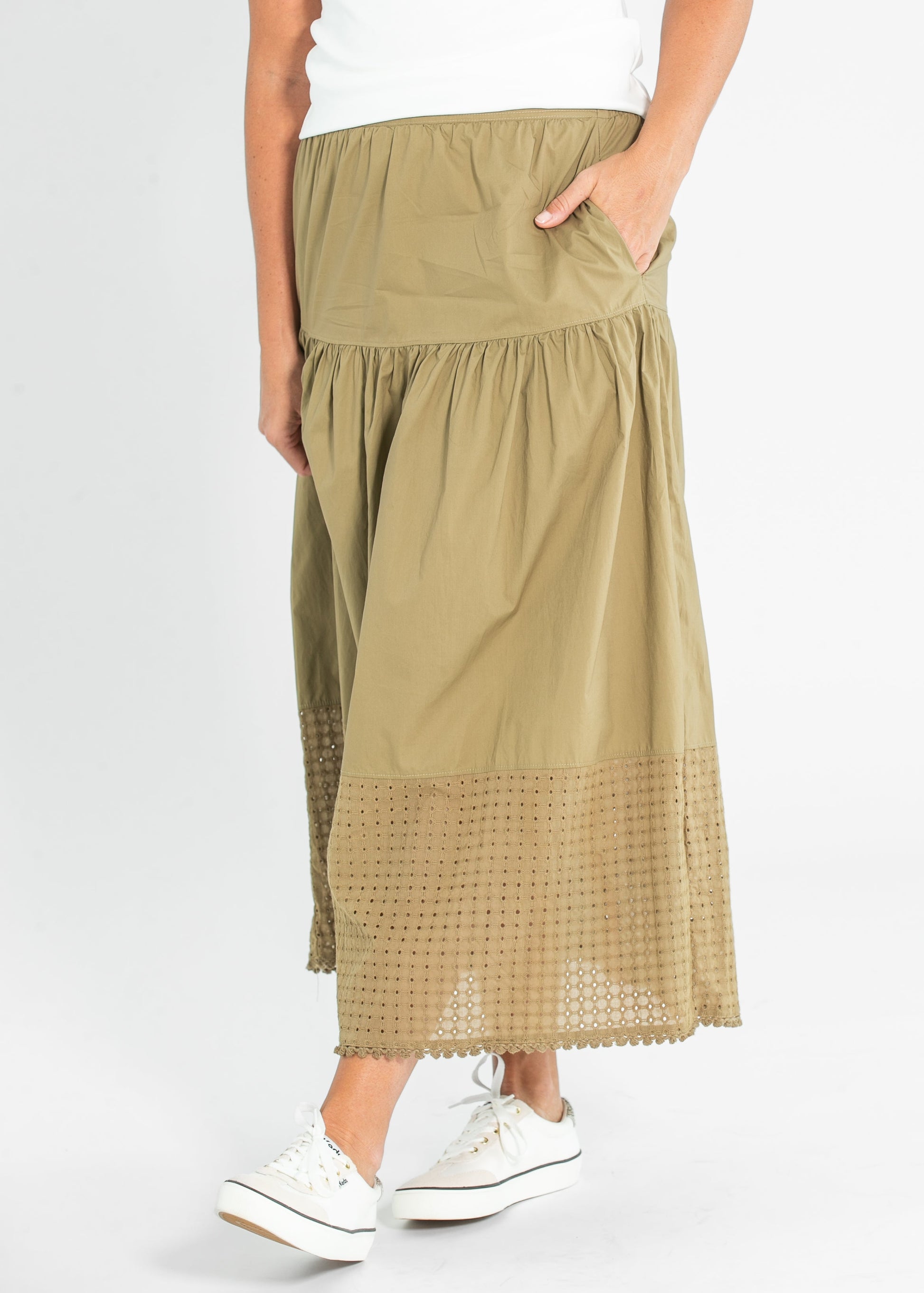 Heartloom® Coco Eyelet Hem Maxi Skirt FF Skirts