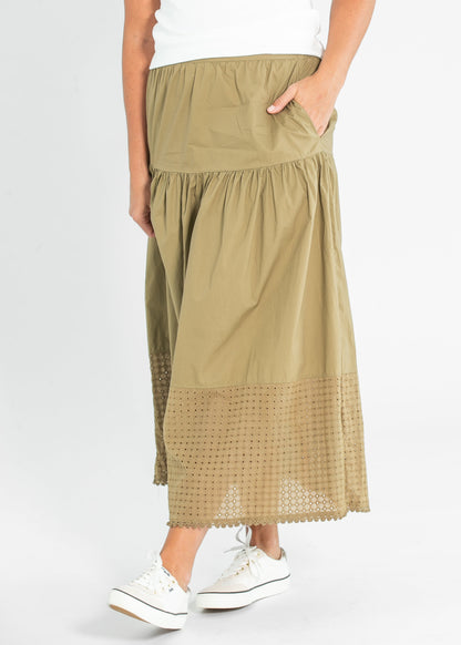 Heartloom® Coco Eyelet Hem Maxi Skirt FF Skirts