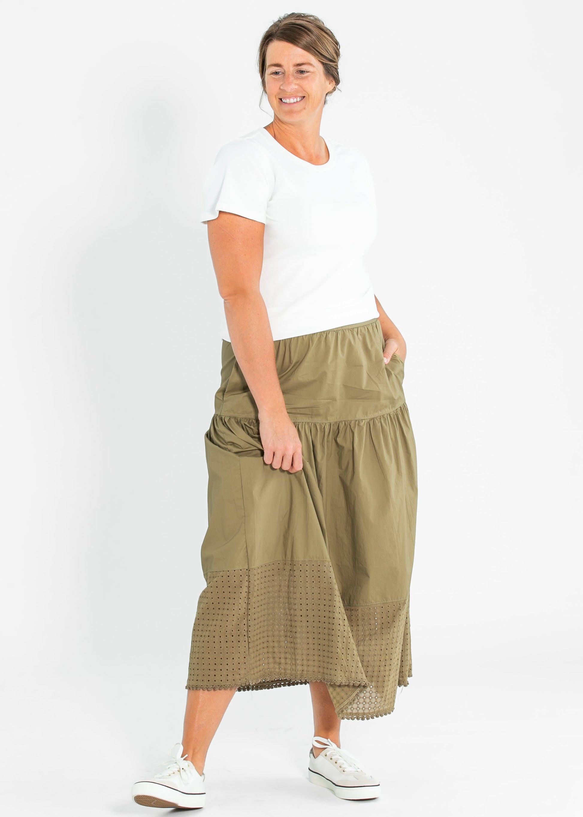 Heartloom® Coco Eyelet Hem Maxi Skirt FF Skirts