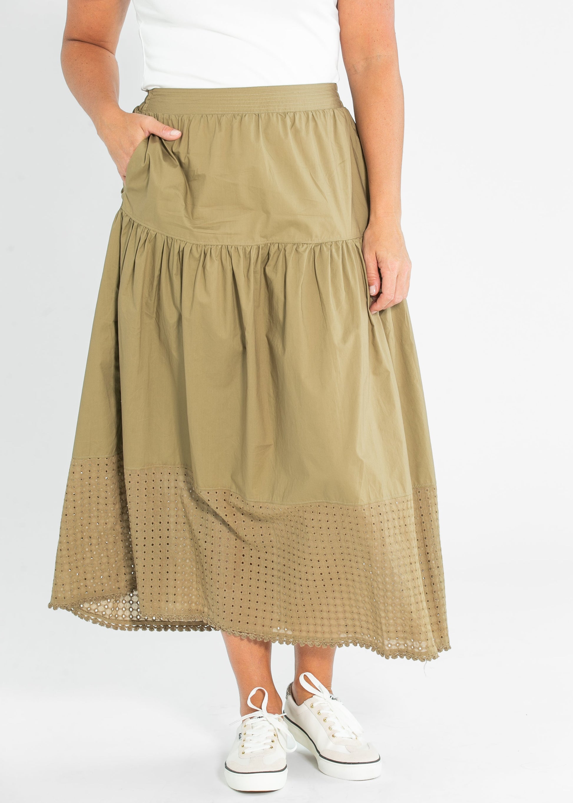 Heartloom® Coco Eyelet Hem Maxi Skirt FF Skirts XS