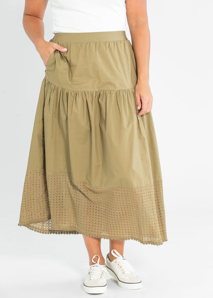 Heartloom® Coco Eyelet Hem Maxi Skirt FF Skirts XS
