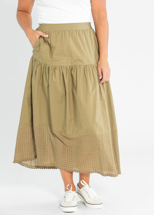 Heartloom® Coco Eyelet Hem Maxi Skirt FF Skirts XS
