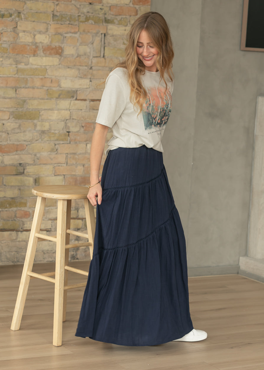 Heartloom® Frankie Maxi Skirt FF Skirts XS / Navy