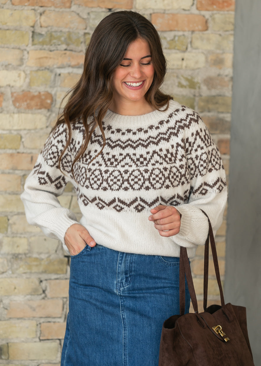 Heartloom® Kieran Jacquard Sweater FF Tops