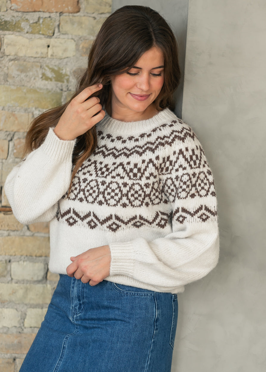 Heartloom® Kieran Jacquard Sweater FF Tops XS