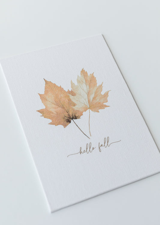 Hello Fall Leaves Art Print Gifts
