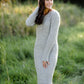 Henley Ribbed Sweater Midi Dress FF Dresses