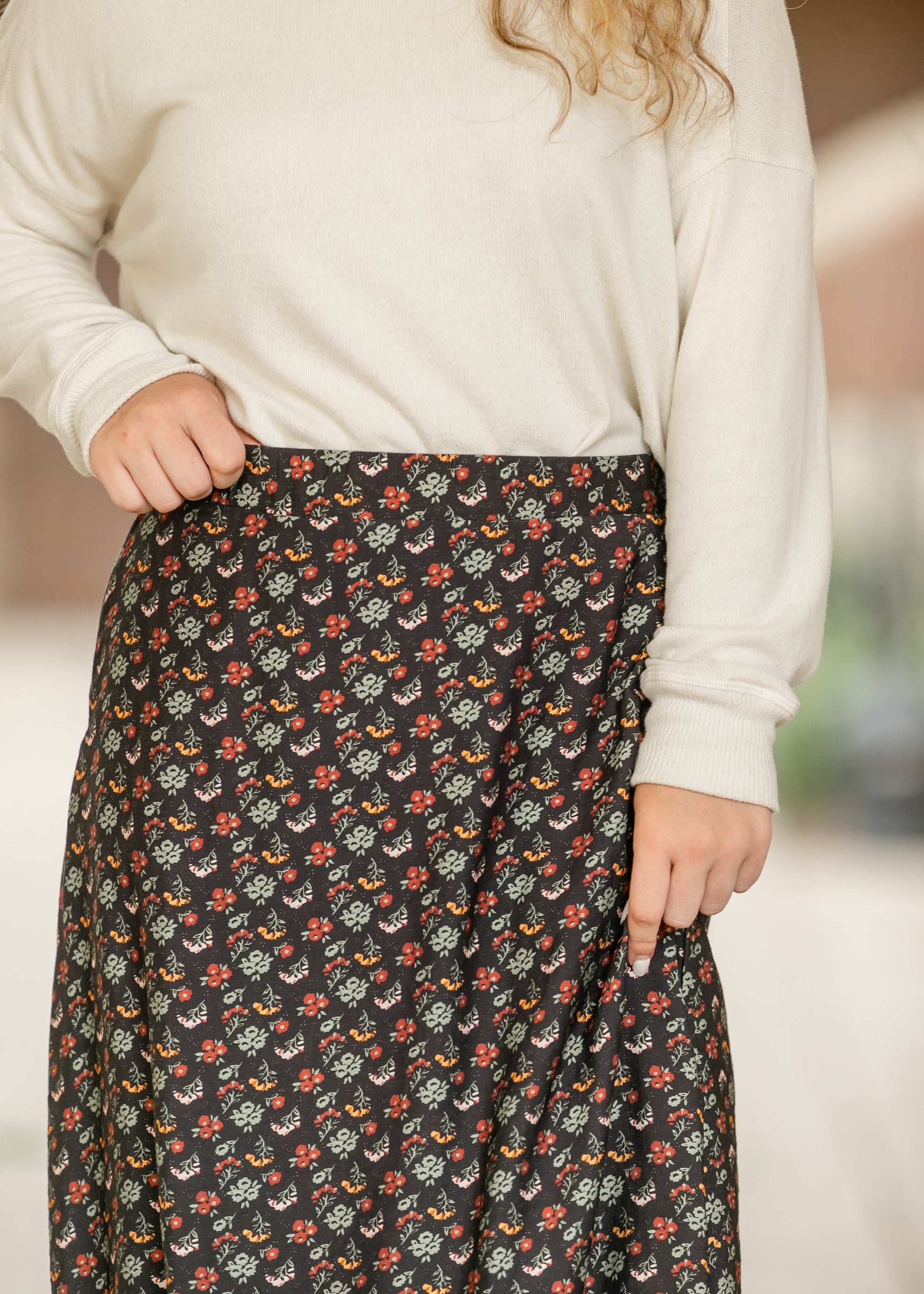Heritage Petals Midi Skirt FF Skirts