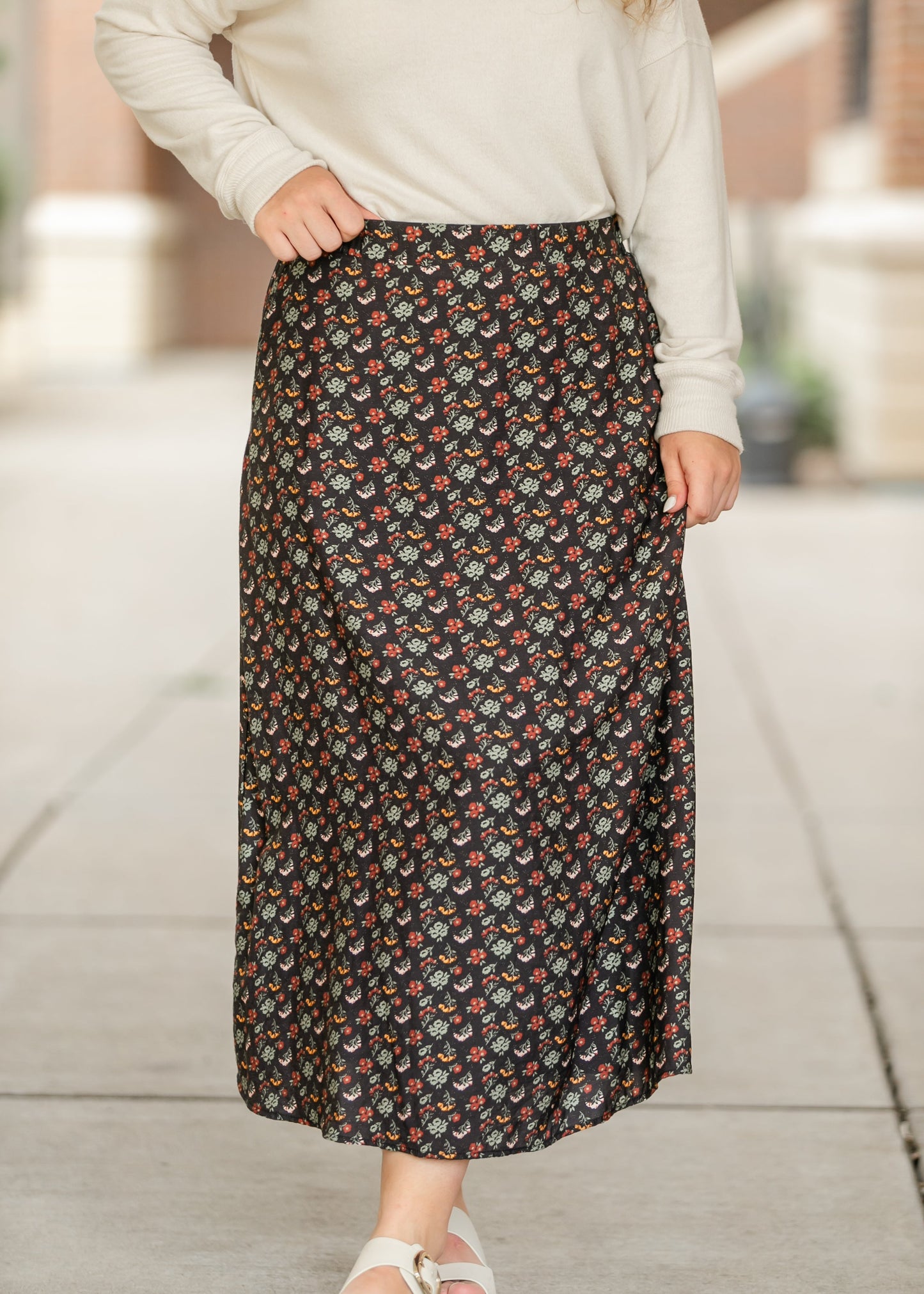 Heritage Petals Midi Skirt FF Skirts