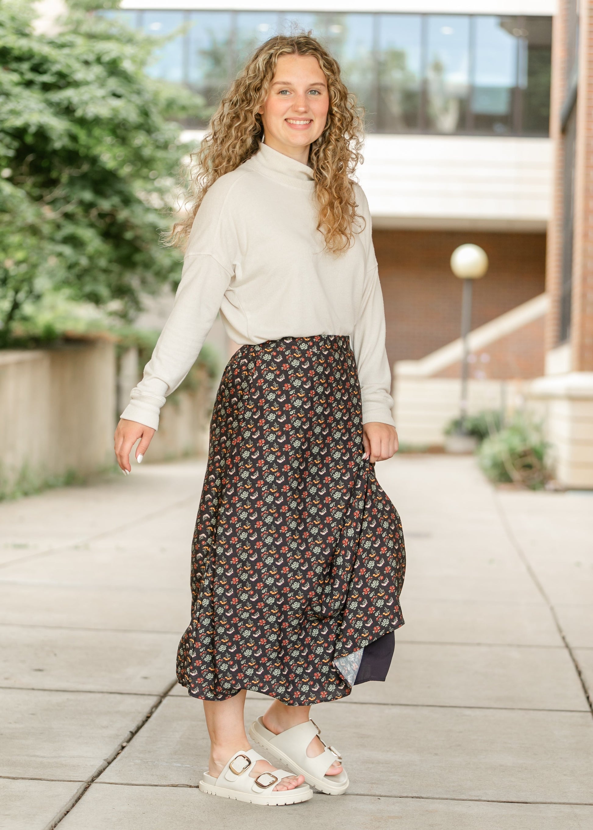 Heritage Petals Midi Skirt FF Skirts
