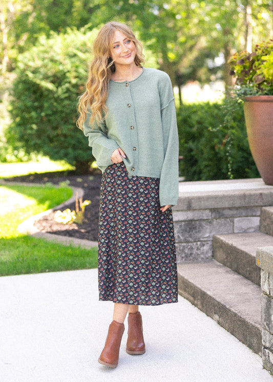 Heritage Petals Midi Skirt FF Skirts