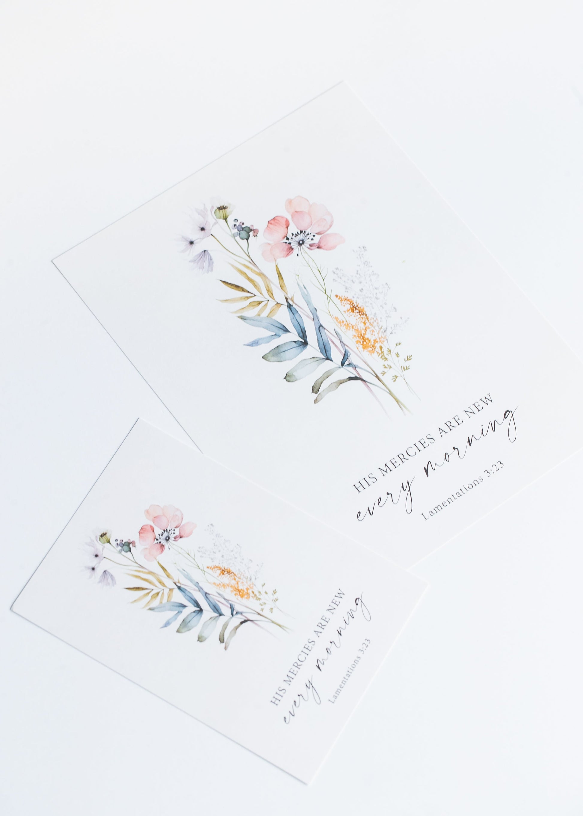 His Mercies Are New Art Print Christian Gift Decor FF Home + Lifestyle 5 X 7
