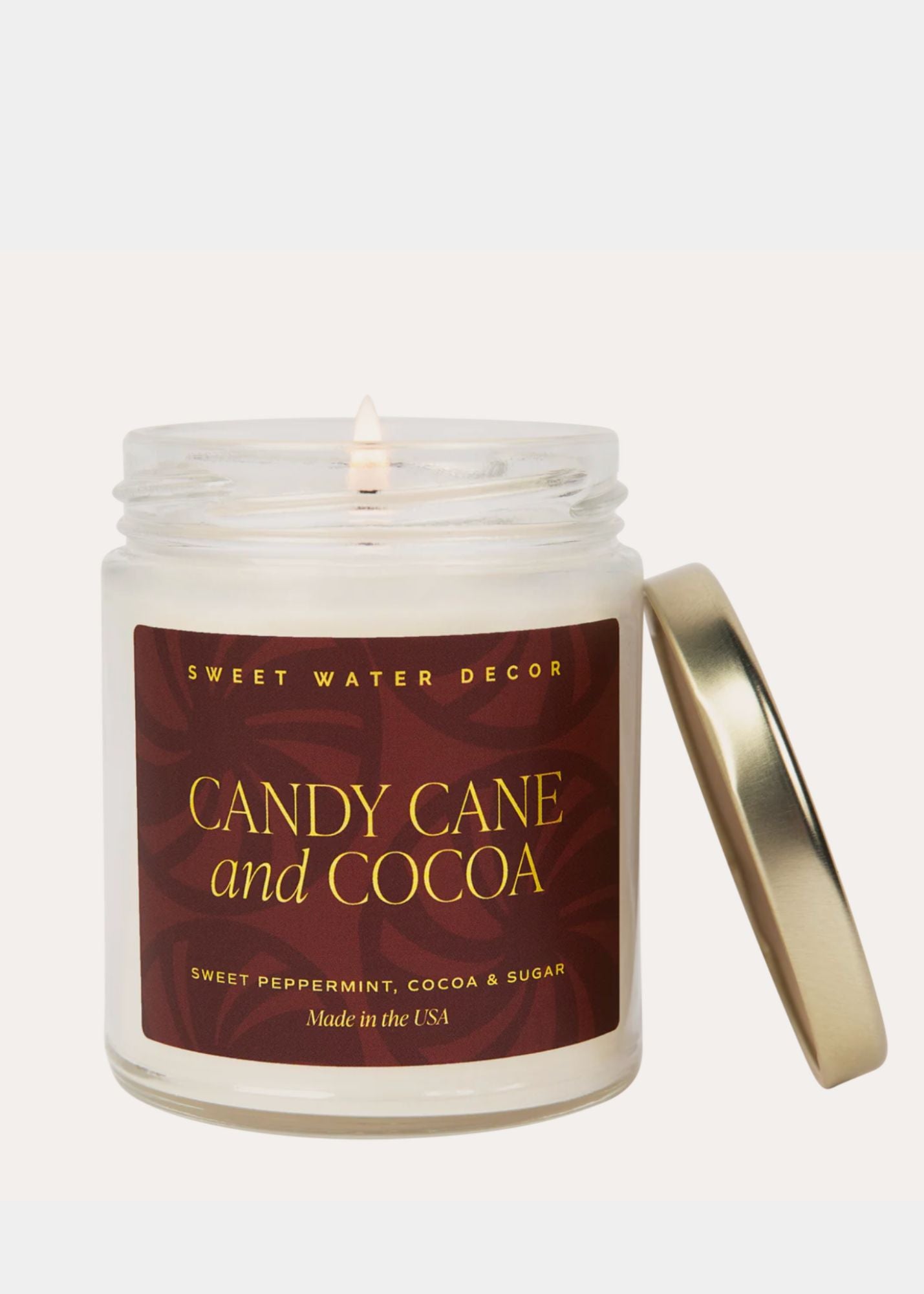 Holiday Scented 9oz Soy Candle Gifts Candy Cane & Cocoa
