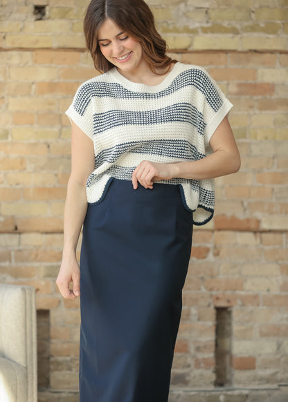 Hollis Navy Long Maxi Skirt IC Skirts