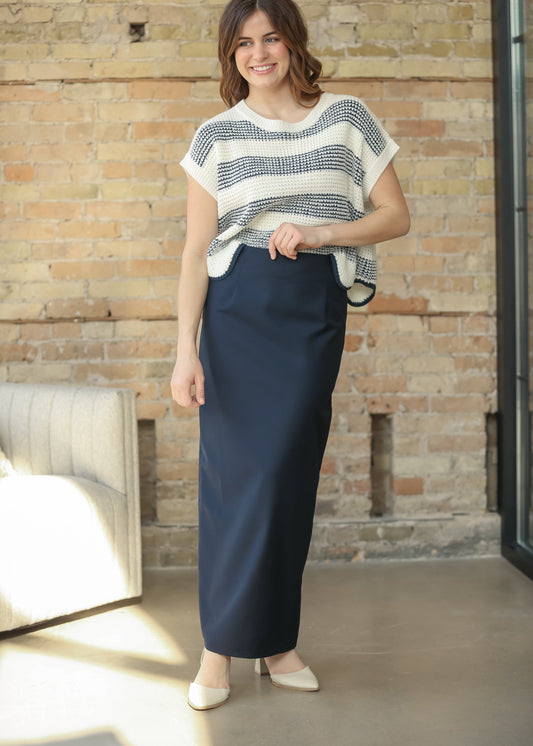 Hollis Navy Long Maxi Skirt IC Skirts