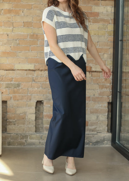 Hollis Navy Long Maxi Skirt IC Skirts