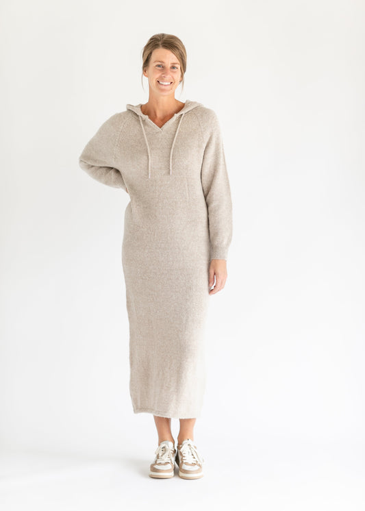 Hoodie Sweater Maxi Dress FF Dresses