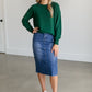 Horizontal Ribbed Crewneck Sweater FF Tops