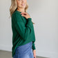 Horizontal Ribbed Crewneck Sweater FF Tops