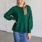 Horizontal Ribbed Crewneck Sweater FF Tops
