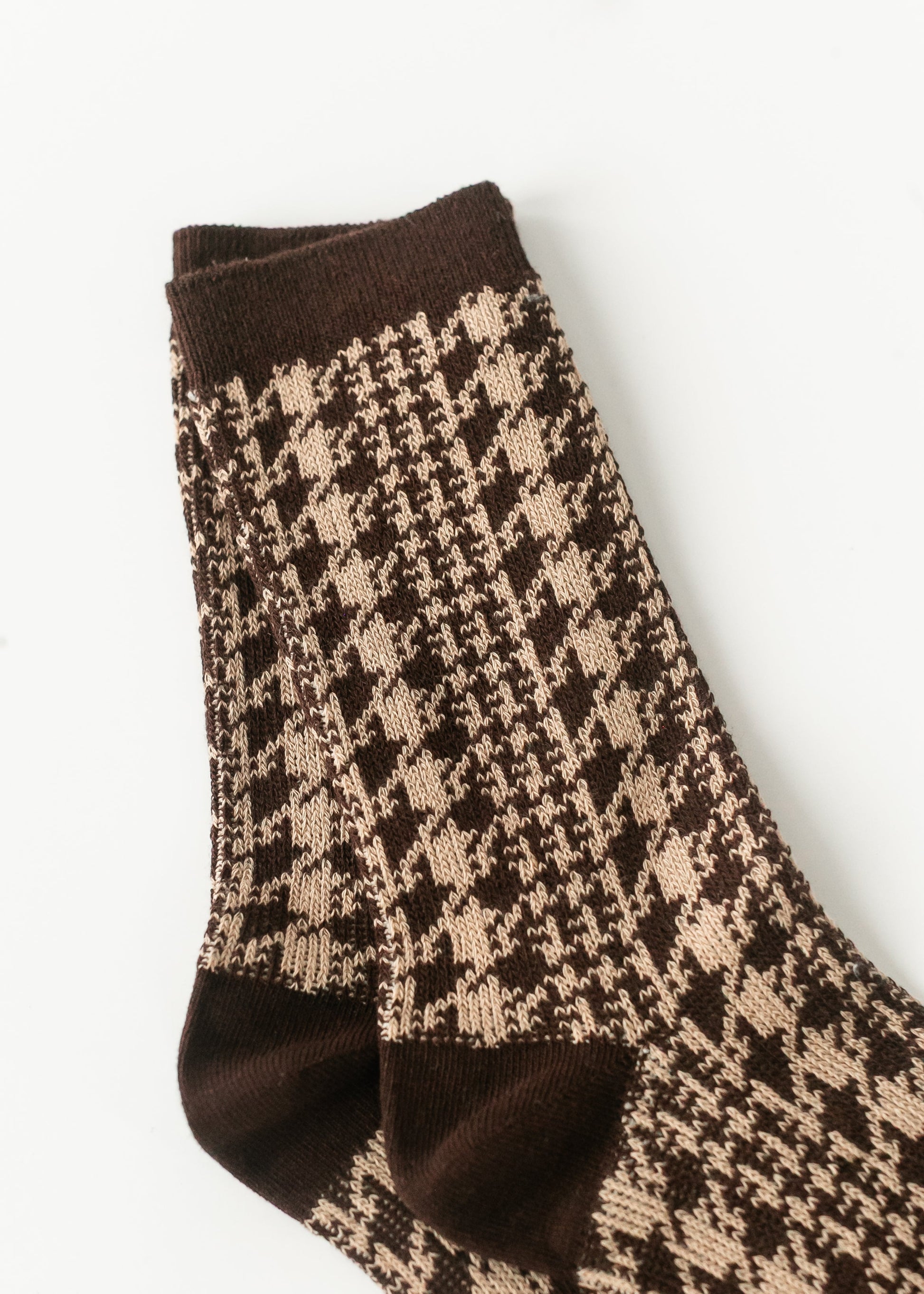 Houndstooth Crew Sock Accessory