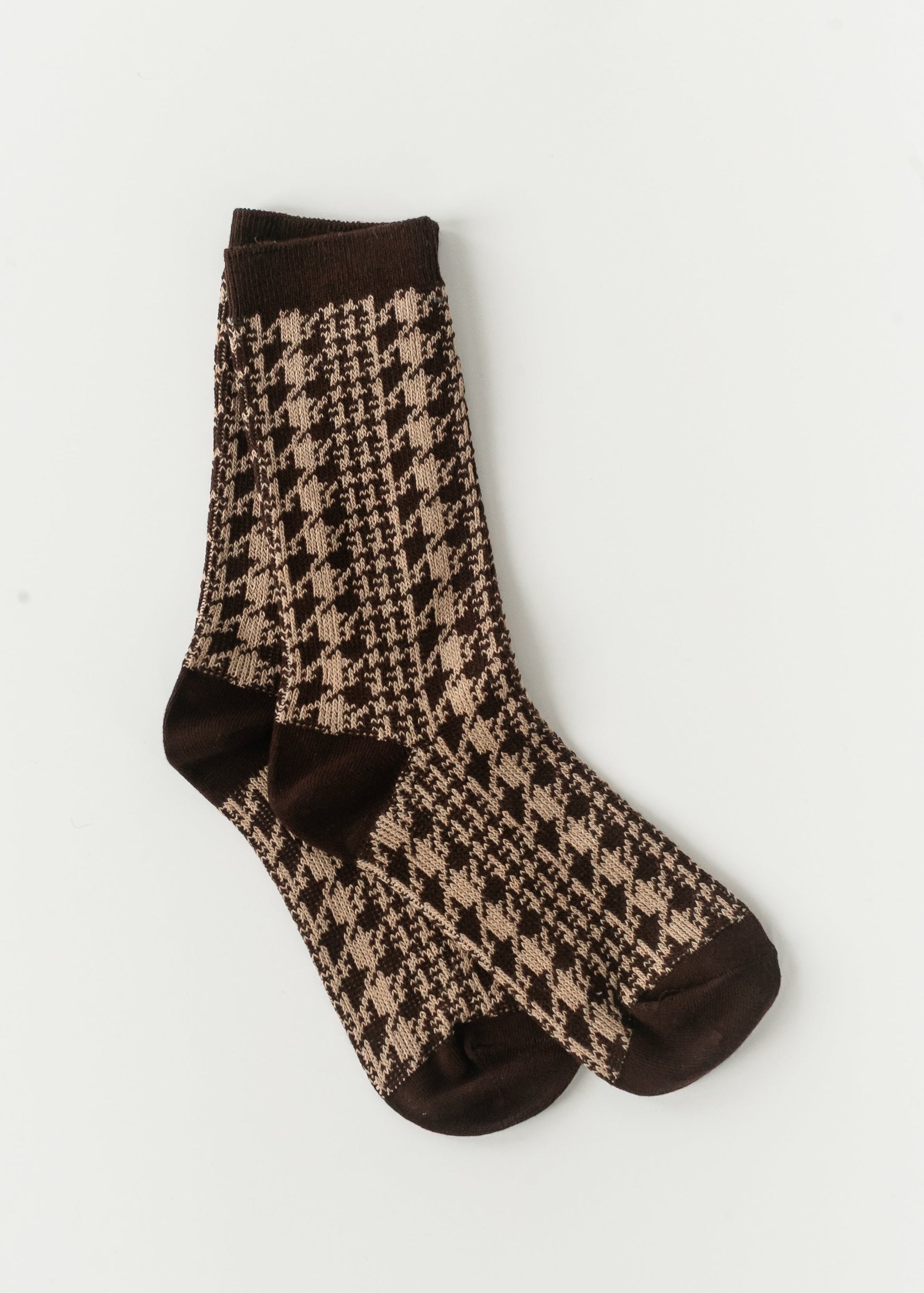 Houndstooth Crew Sock Accessory
