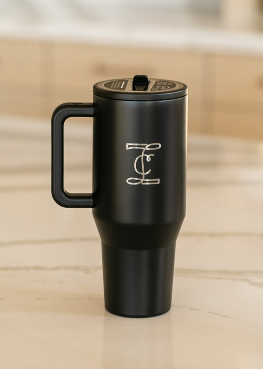 Hydrojug® Black Traveler 40oz Tumbler Engraved Inherit Logo FF Home & Life