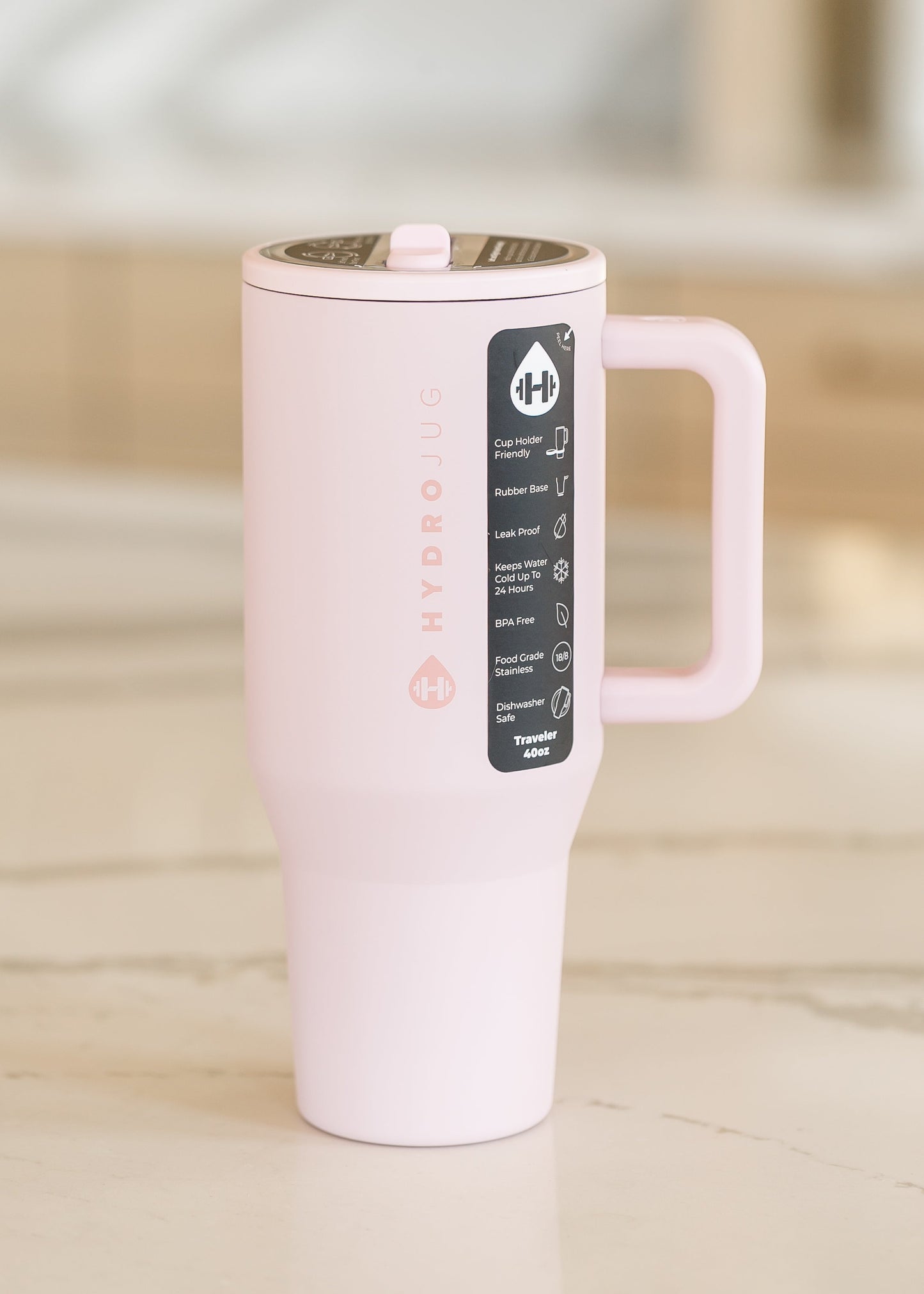 Hydrojug® Pink Sand Traveler 40oz Tumbler Engraved Inherit Logo FF Home & Life