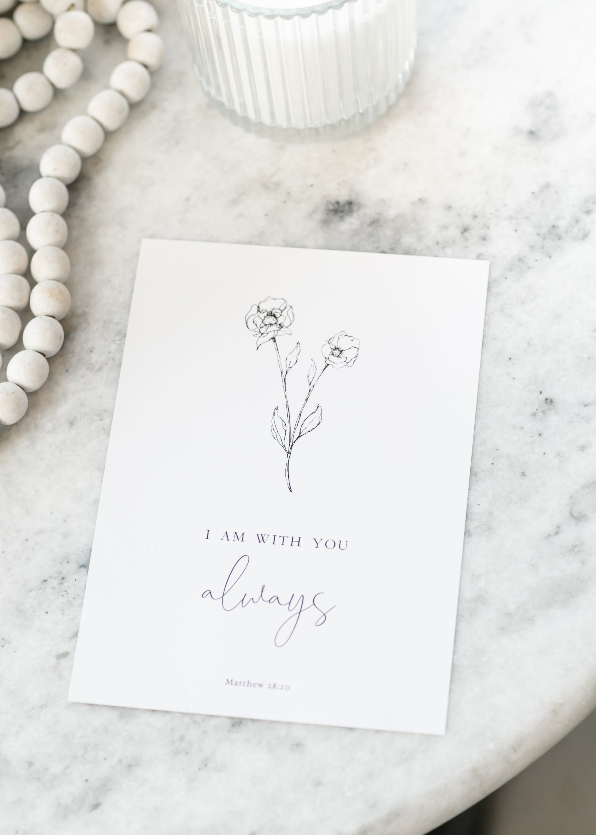 I Am With You Scripture Wall Art Print Christian Gift Decor Gifts