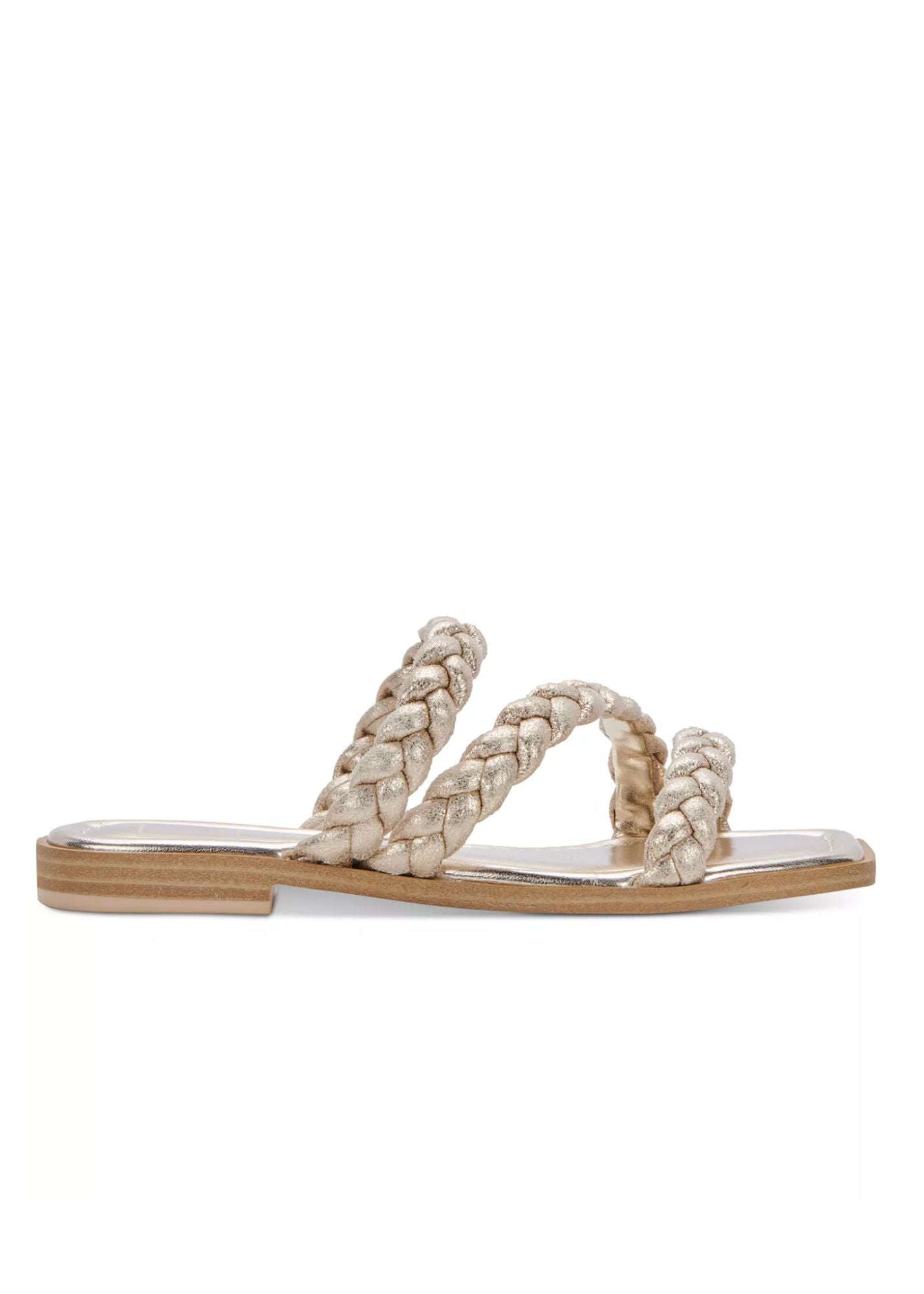 Iman Light Gold Braided Sandals - FINAL SALE Shoes