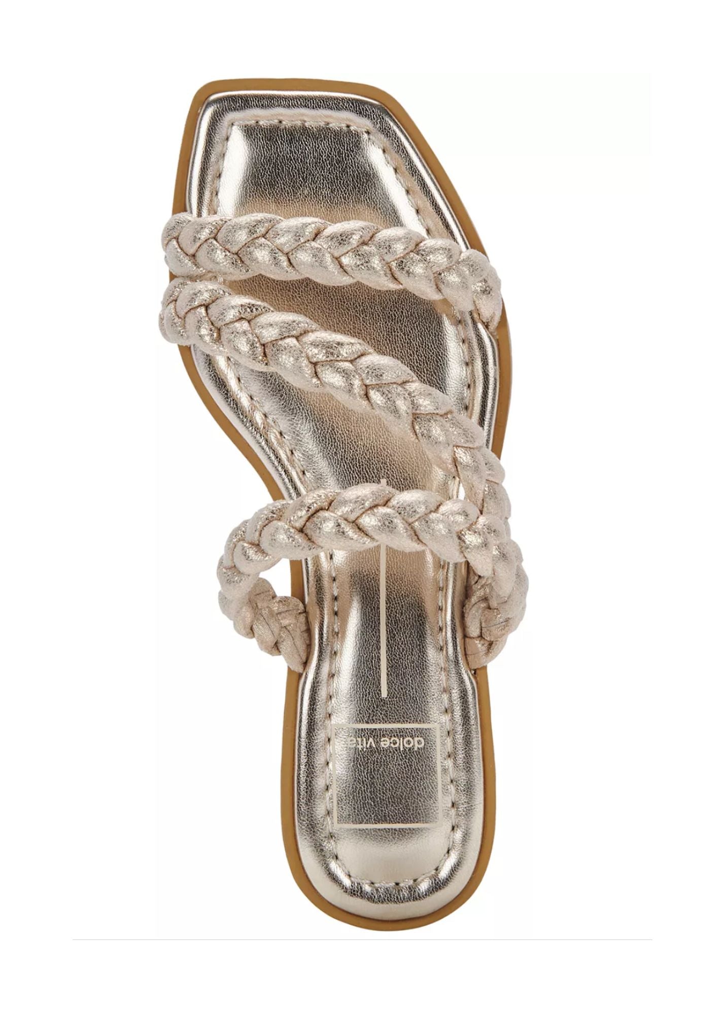 Iman Light Gold Braided Sandals - FINAL SALE Shoes